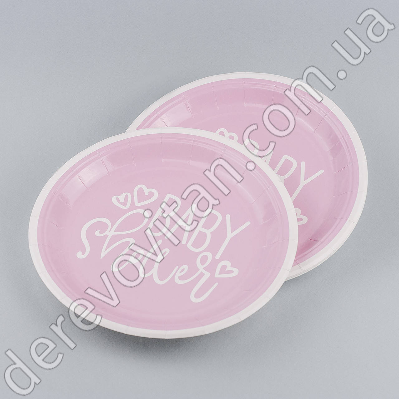 

Праздничные бумажные тарелки "Baby Shower", розовые, 10 шт., 18 см