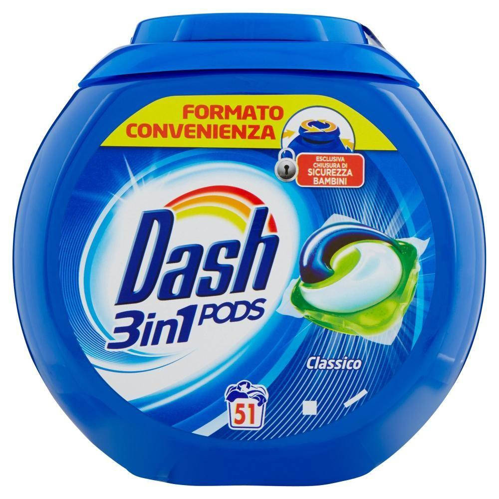 

Капсулы для стирки универсального белья Dash Classico 3 в 1 51 шт