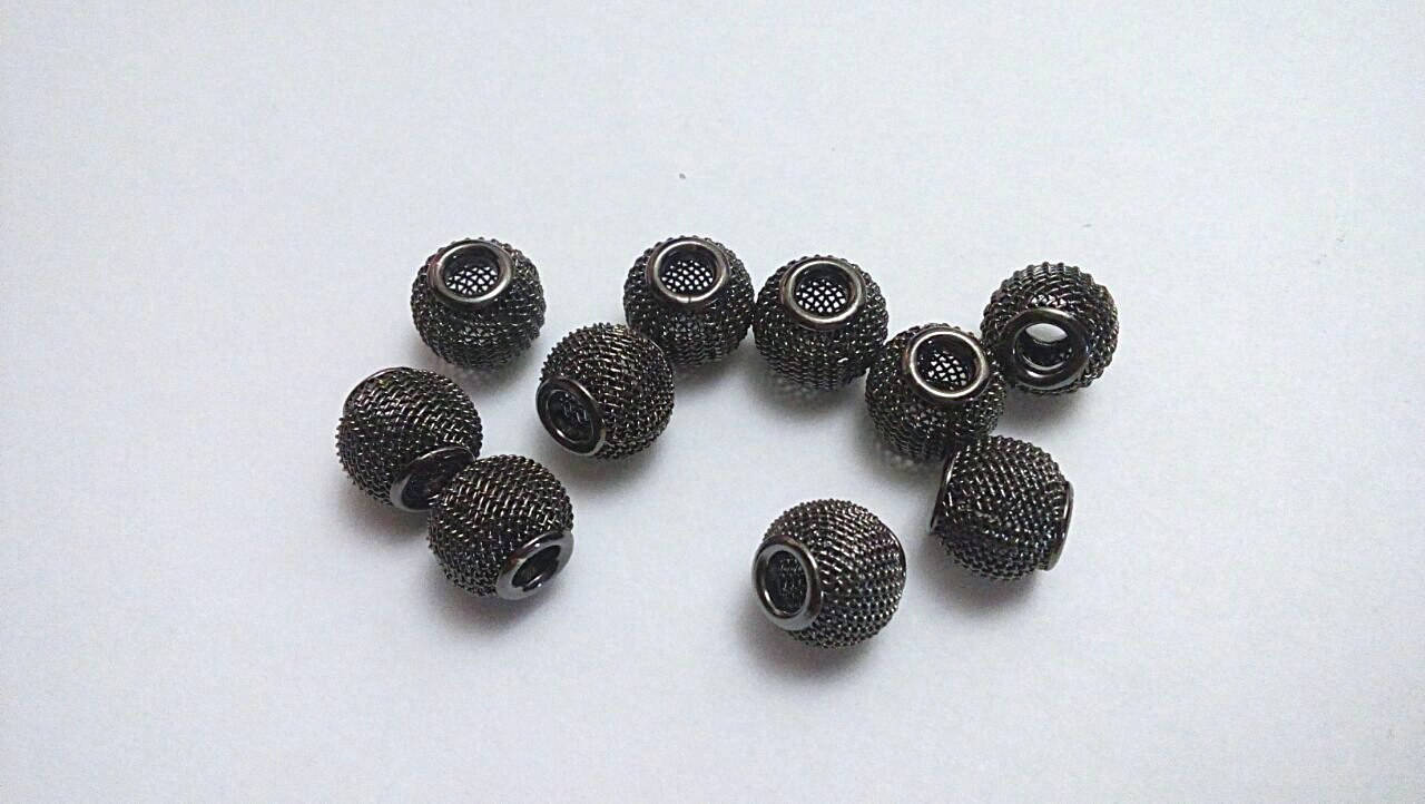 

Бусина сетка 1,2 см черная
