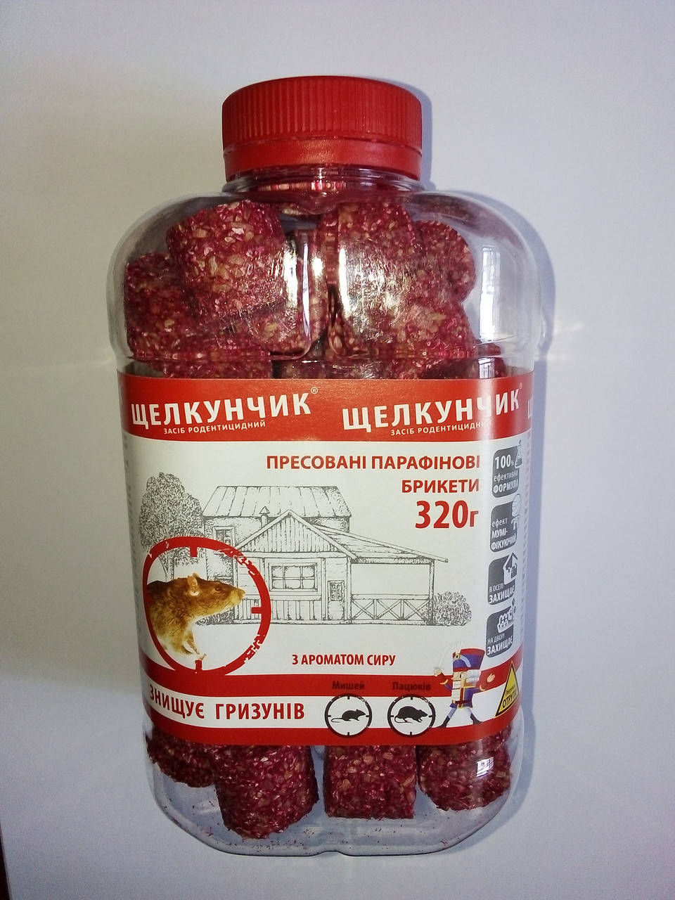 

Брикети парафінові Лускунчик від гризунів 320г