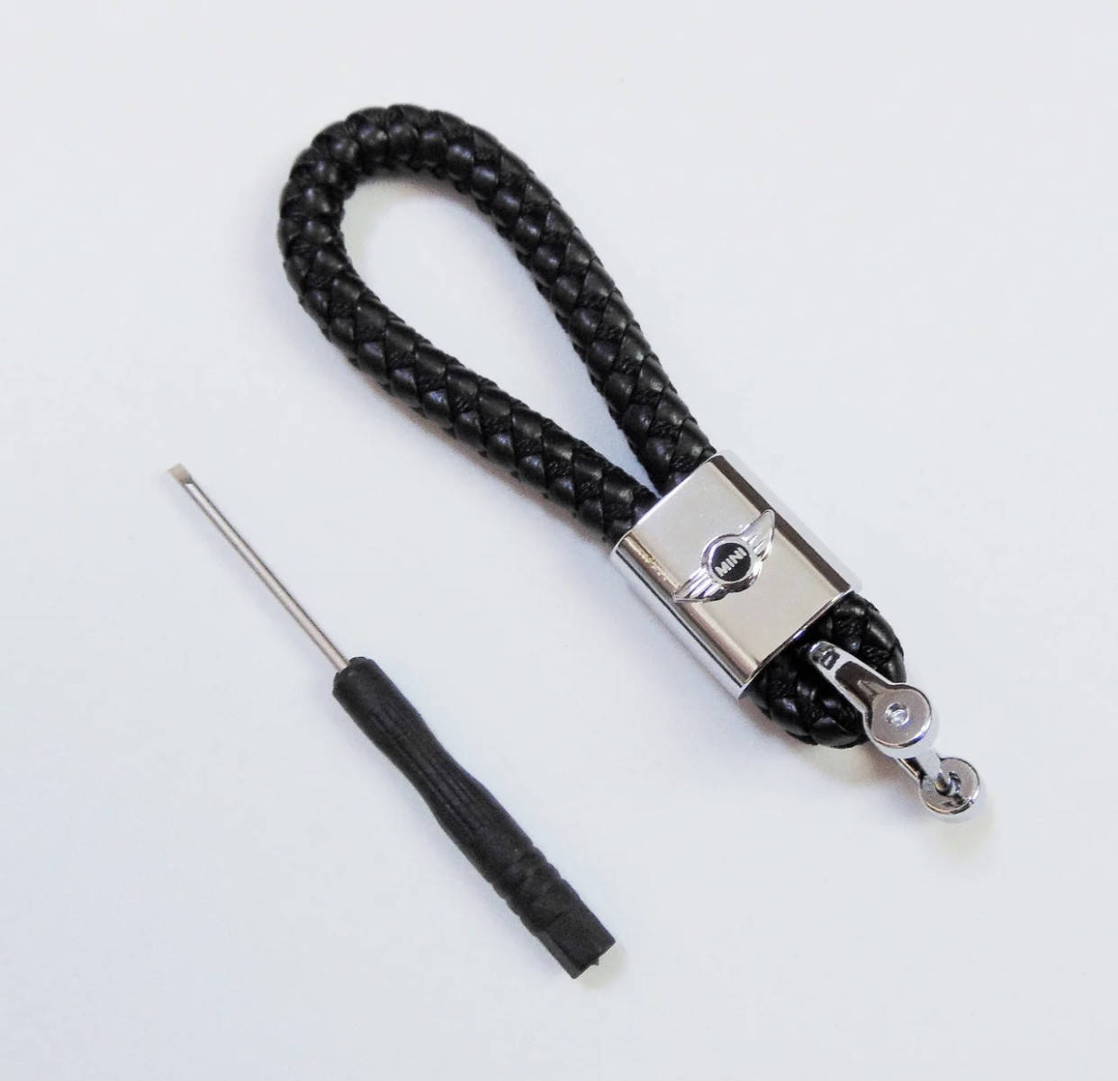 

Кожаный брелок с логотипом MINI COOPER, Черный