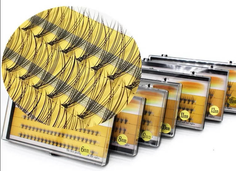 

Накладные пучковые ресницы Nesura Eyelash 10D 6мм, Черный