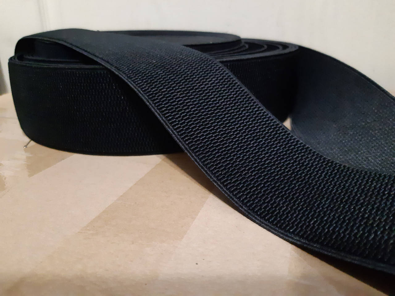 

Резинка буклированная ( кукуруза) чёрная шир 6 см . для пояса, Черный