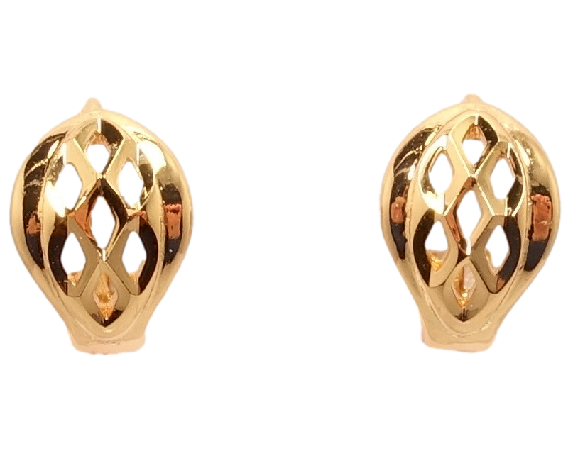 

Серьги Xuping Позолота 18K колечки "Узор ромбовые вырезы"