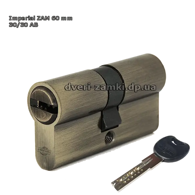 

Цилиндр Imperial ZC 60 мм 30/30 ключ/ключ бронза