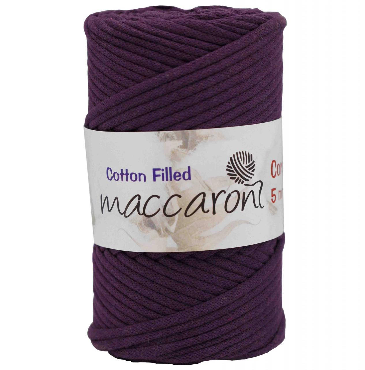 

Хлопковый шнур Cotton Filled Maccaroni с сердечником 5 mm ,темно-лиловый