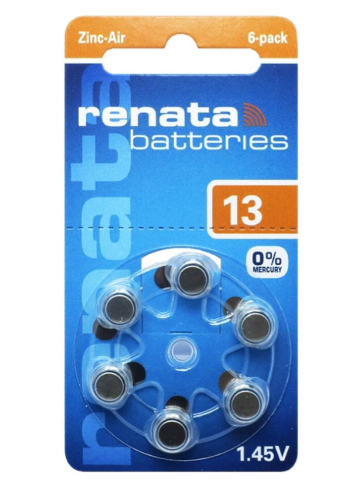 

Батарейки для слуховых аппаратов Renata Maratone ZA 13