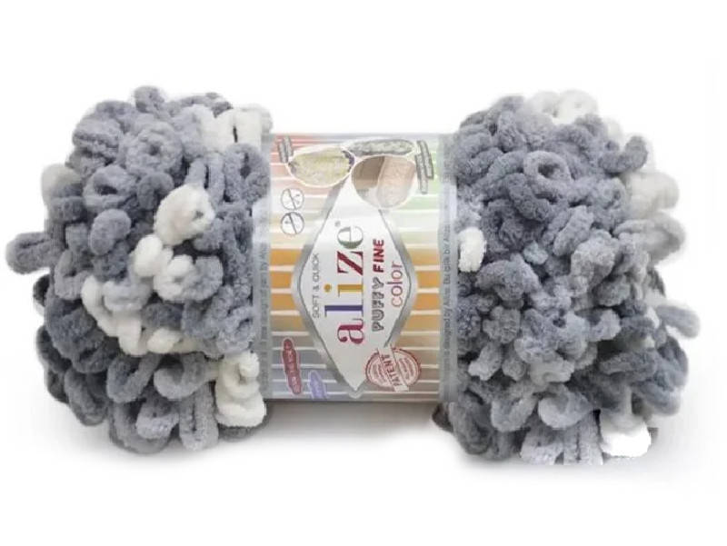

Alize Puffy Fine Color, №5925, Секционное крашение