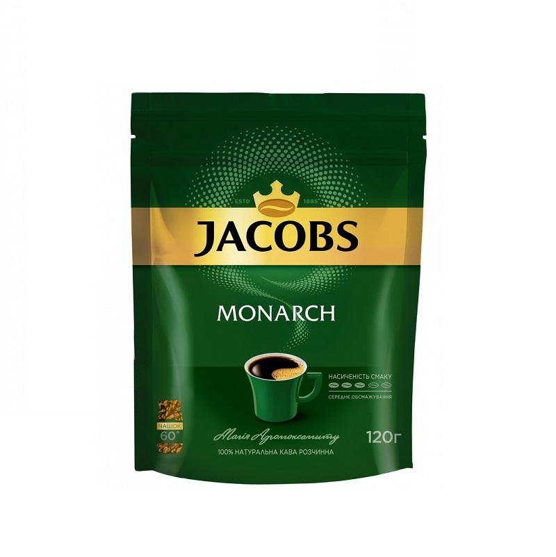 

Высококачественный растворимый кофе Jacobs Monarch сублимированный 120 г