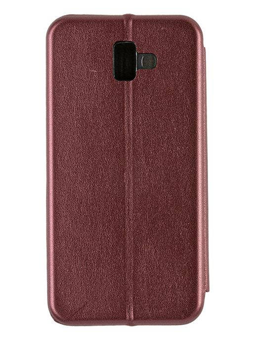 

Чехол книжка Samsung J6 Plus бордовый \ Чехол книжка Samsung J610 бордовый (магнитная есть отдел для карты)