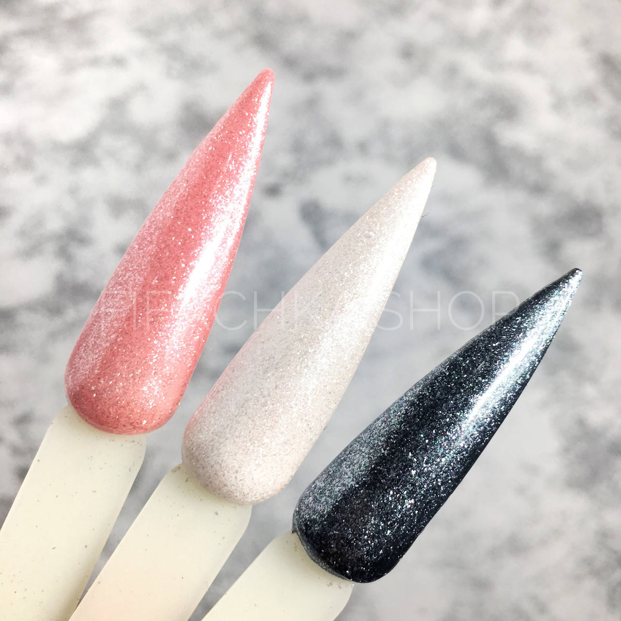 

Втирка для дизайна ногтей с шиммером, серебристая, Серебристый