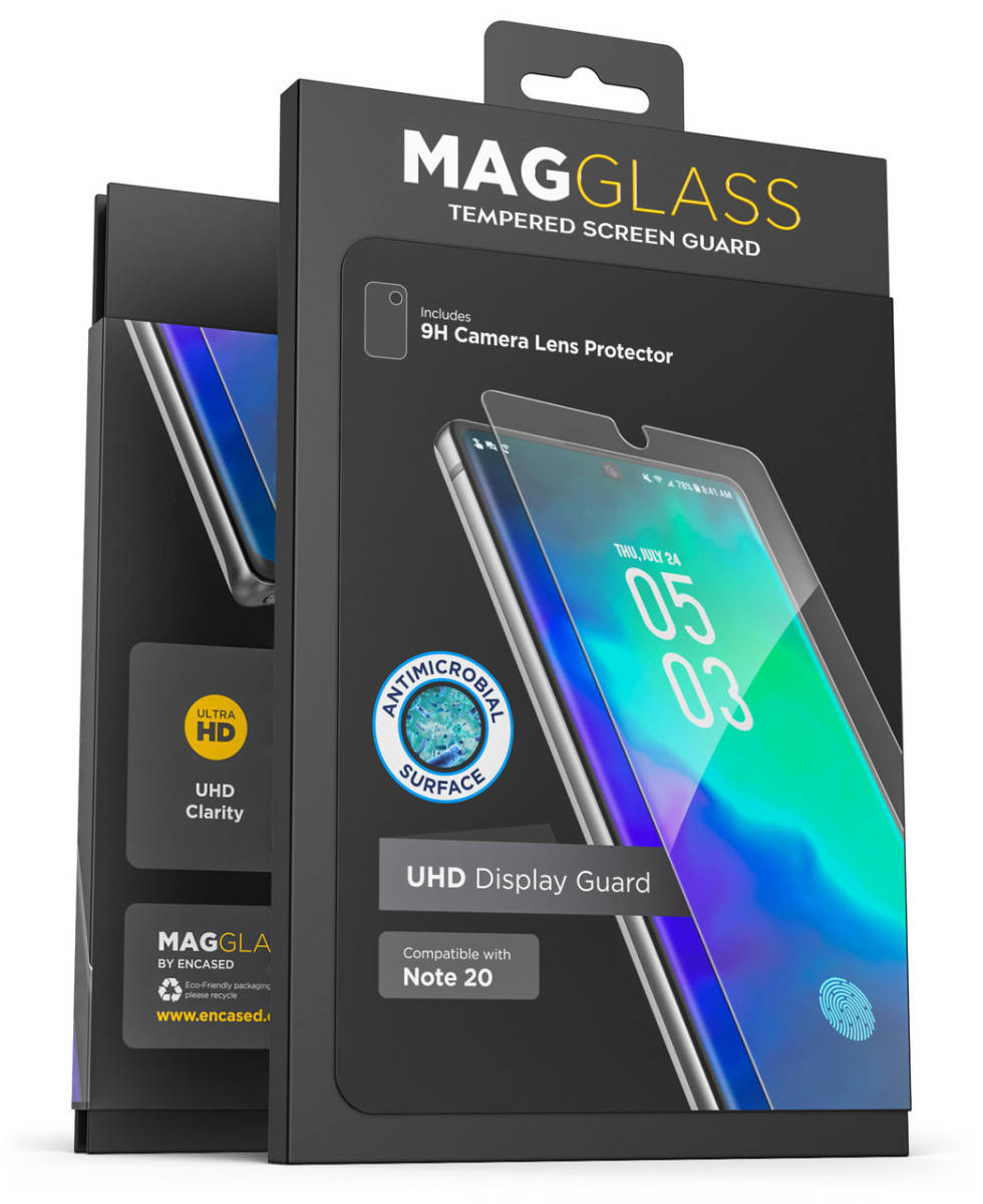 

Защитное стекло Encased MagGlass Antimicrobial (стекло дисплей и камера) для Samsung Galaxy Note 20 (SP130A), Прозрачный
