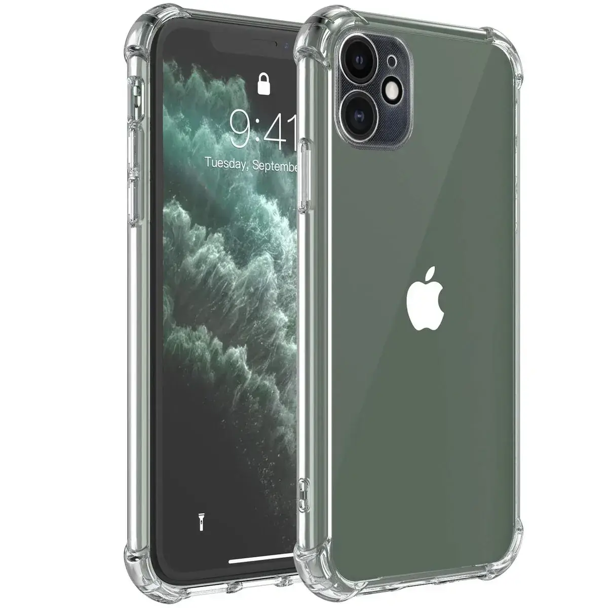 

Силиконовый противоударный прозрачный чехол для iPhone 11 (бампер)