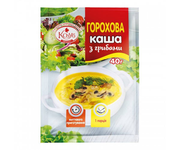 

Каша горохова з грибами миттєвого приготування