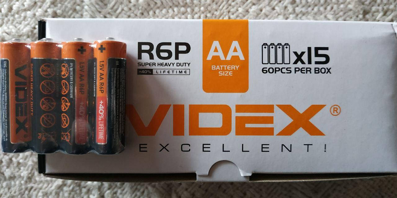 

Батарейка солевая Videx R6P/AA 4pcs shrink