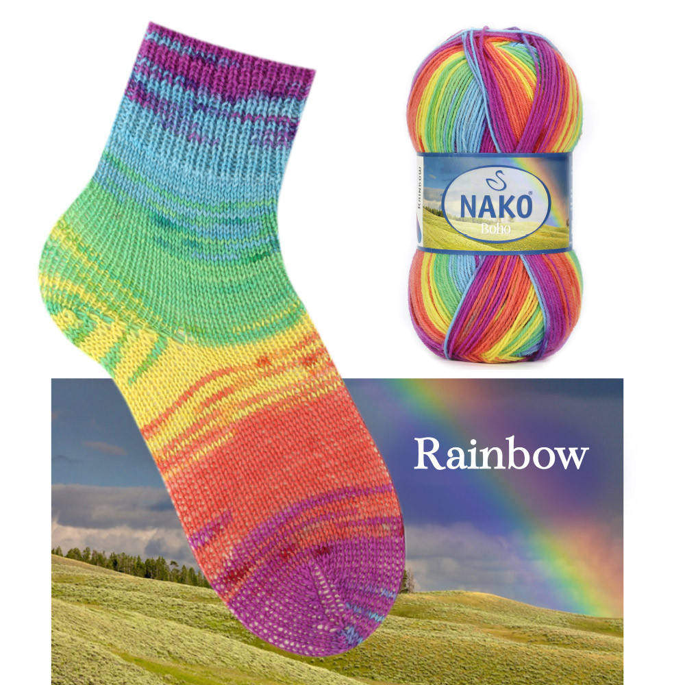

Пряжа носочная Nako Boho Konsept 82443 (Нако Бохо Концепт)