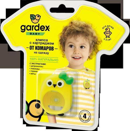 

Клипса с картриджем от комаров на одежду Gardex Baby