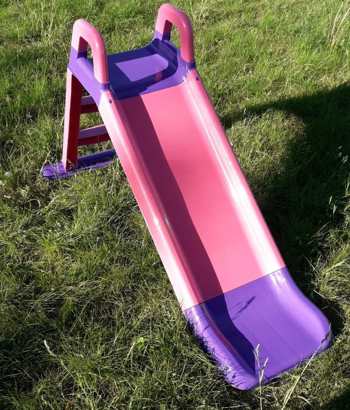 

Горка Долони детская пластиковая для дома и улицы, горка для катания розово-фиолетовый, Разные цвета