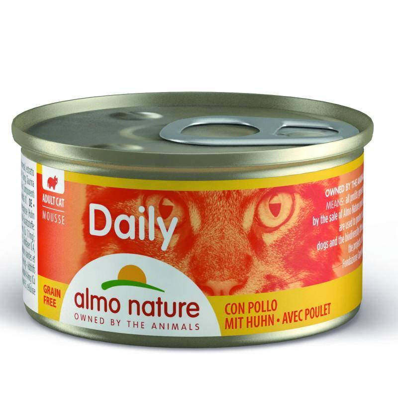 

Almo Nature Daily Menu Cat 85 г - Консервированный корм Мусс с курицей для кошек