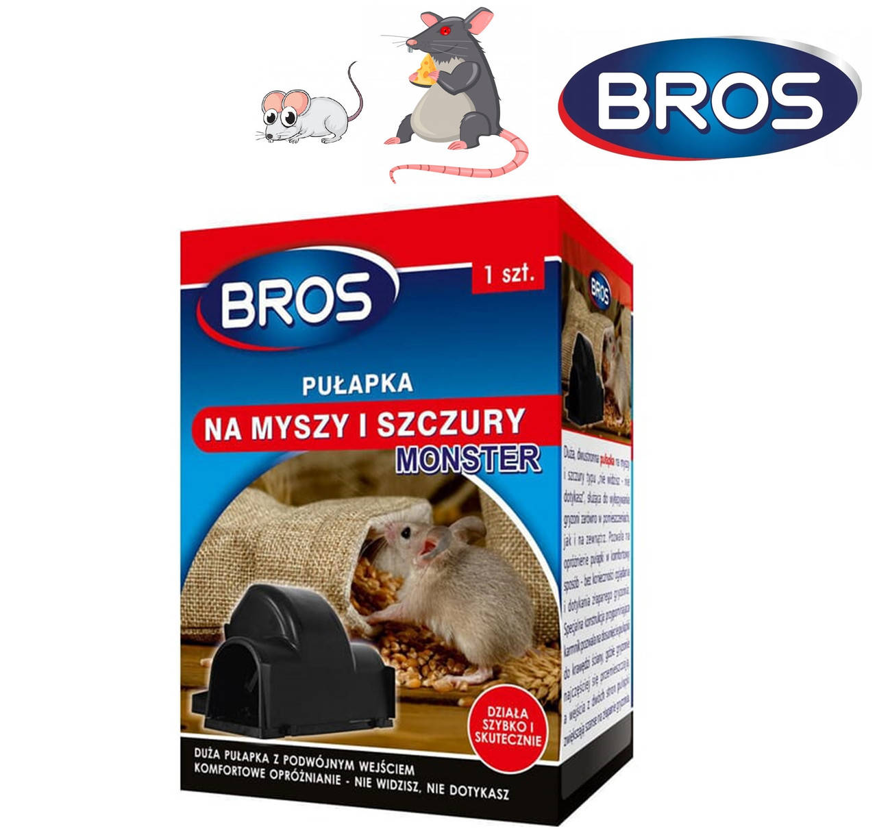 

Пастка для щурів та мишей ДЕРАТИЗАЦІЙНА СТАНЦІЯ "МОНСТР" BROS