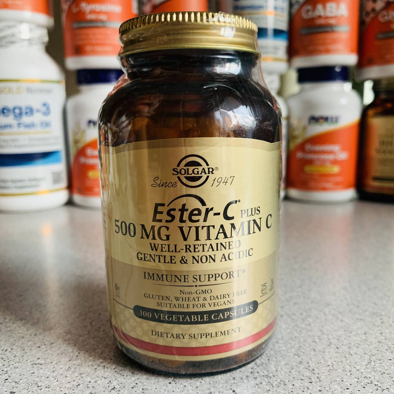 

Solgar, Ester-C Plus, витамин C, 500 мг, 100 вегетарианских капсул
