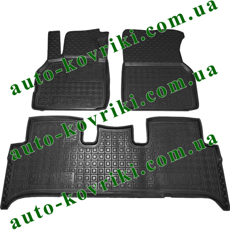 

Резиновые коврики в салон Renault Scenic II 2003-2009 (Avto-Gumm), Черный