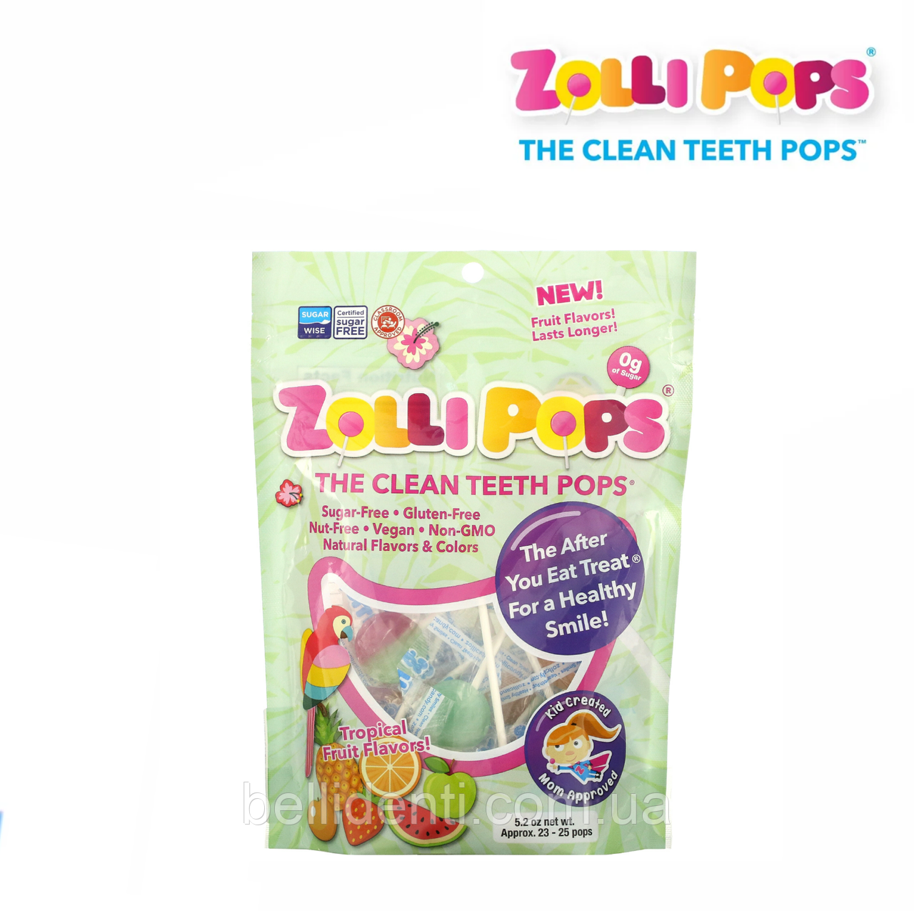 

Леденцы ZolliPops на палочке тропические фрукты примерно 25 шт