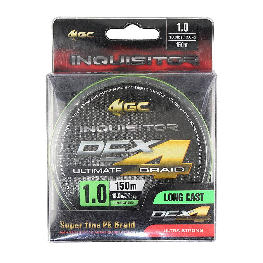 

Шнур GC Inquisitor PE X4 150м Lime Green #1.0 (112623), Салатовый