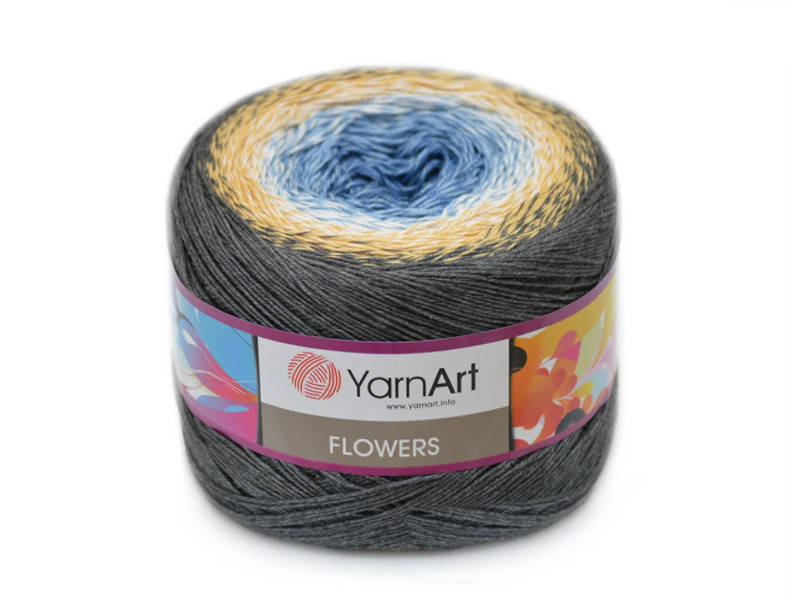 

YarnArt Flowers, №287, Секционное крашение