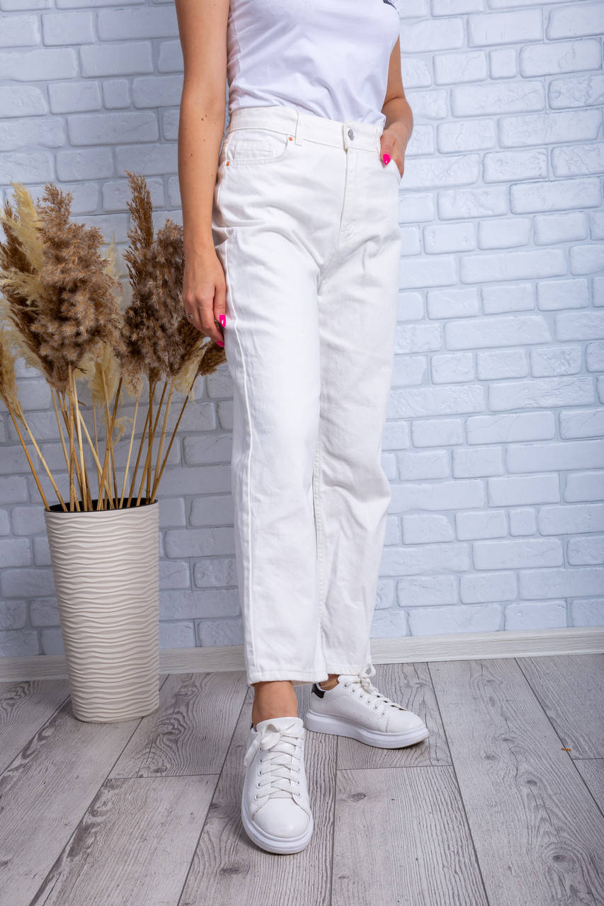 

Женские джинсы мом Dilvin белые