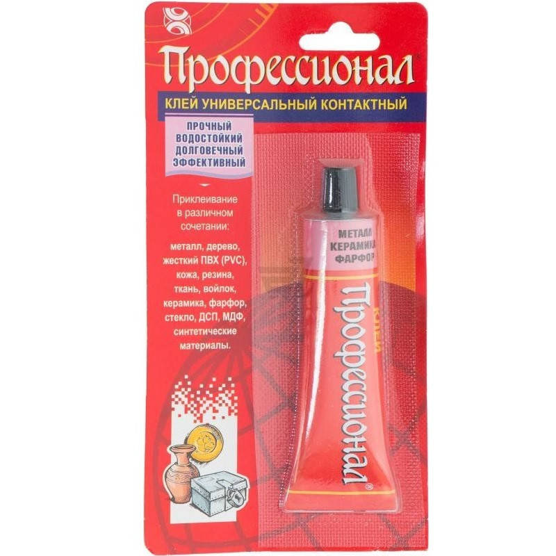 

Клей "Профессионал" МКФ (металл, керамика, фарфор) 35 мл