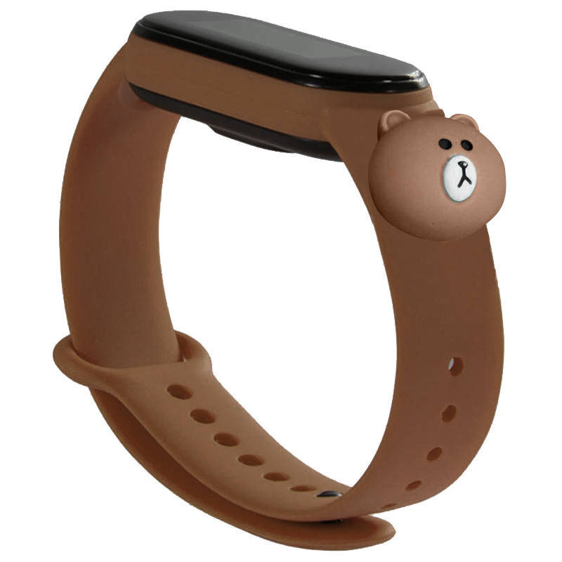 

Силиконовый Ремешок для Xiaomi Mi Band 5 / 6 (Коричневый / Teddy Bear)