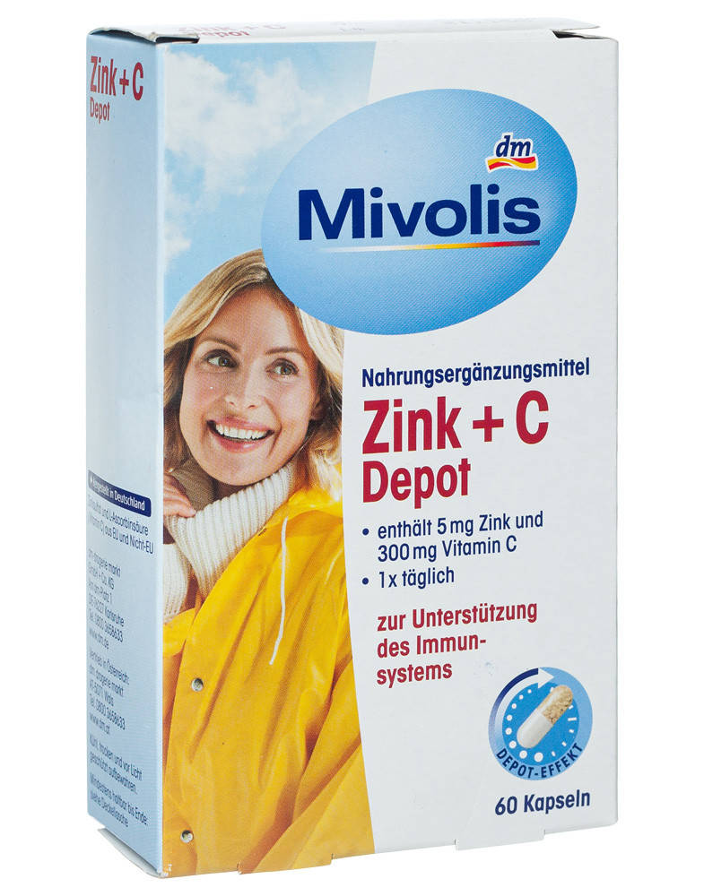 

Mivolis Zink + C Depot 60 капсул Цинк + Витамин С