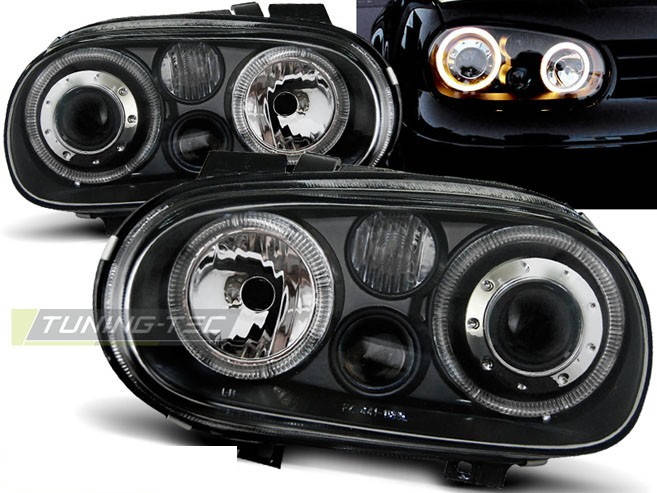 

Передние фары Volkswagen Golf 4 (1997-2003) тюнингованные темные (ЦЕНА ЗА ПАРУ)