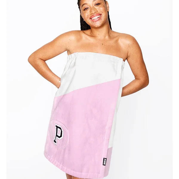 

Полотенце махровое пляжное розовое с белым Victoria's Secret Pink, Розовый