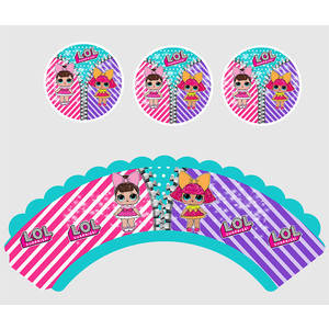 

Топеры для капкейков "Куклы Лол", набор 6шт.