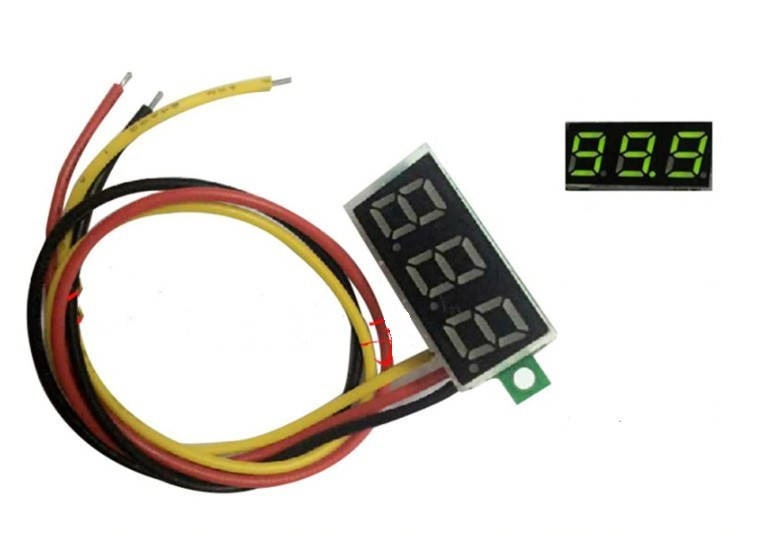 

Вольтметр цифровой DC 0-99.9V зеленый