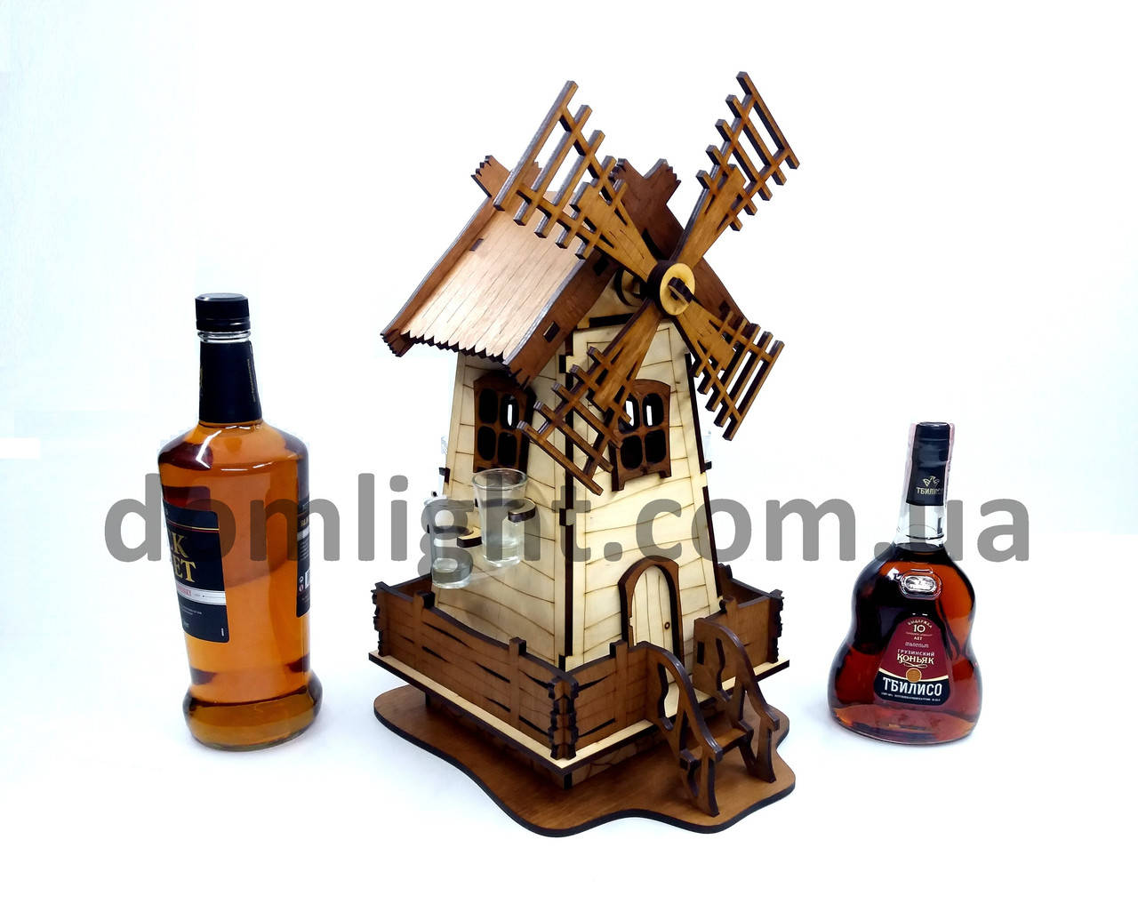 

Мини-бар, бар с рюмками сувенир подарок деревяный Мельница