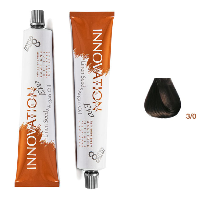 

Крем-краска для волос BBcos InnovationEvo 3/0 темный каштан 100 мл