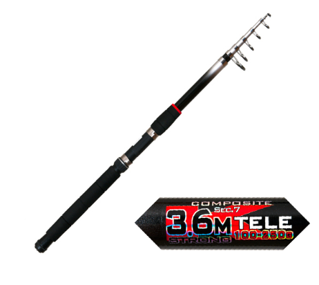 

Карповое удилище телескоп KAIDA TELE SKATE 2.4 m тест100-250g