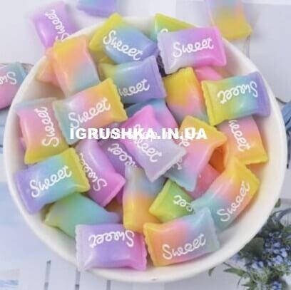 

Шарм «Конфета Sweet трехцветная» для слайма