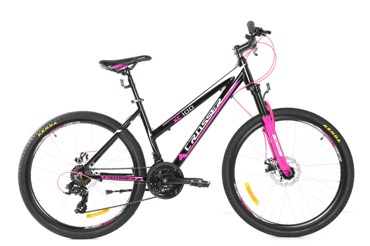 

Горный велосипед Crosser Girl XC-100 26 дюймов 16,9 рама черно-розовый