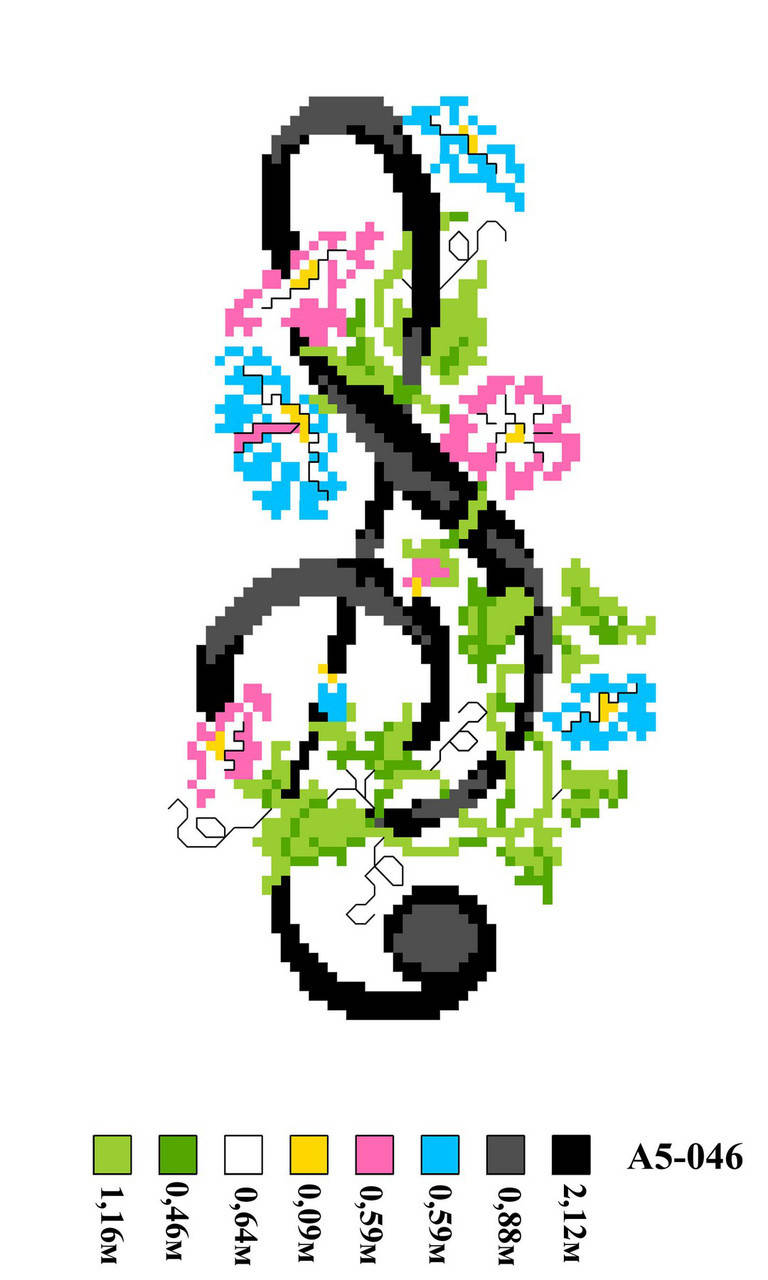 

Набор канва с нитками А5 046