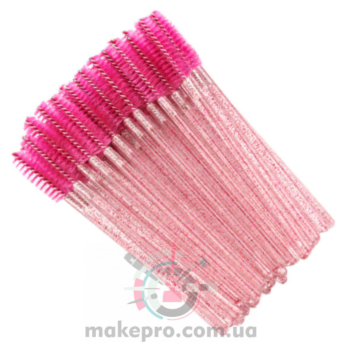 

Щеточка одноразовая фуксия с блестками (50 шт.)