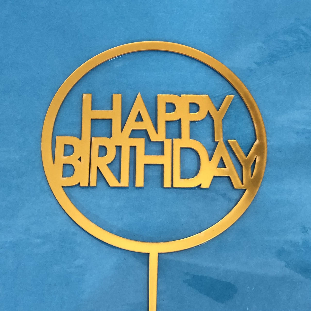 

Акриловый топпер на торт "Happy birthday " (↔ 11 см) ТЕМА 11