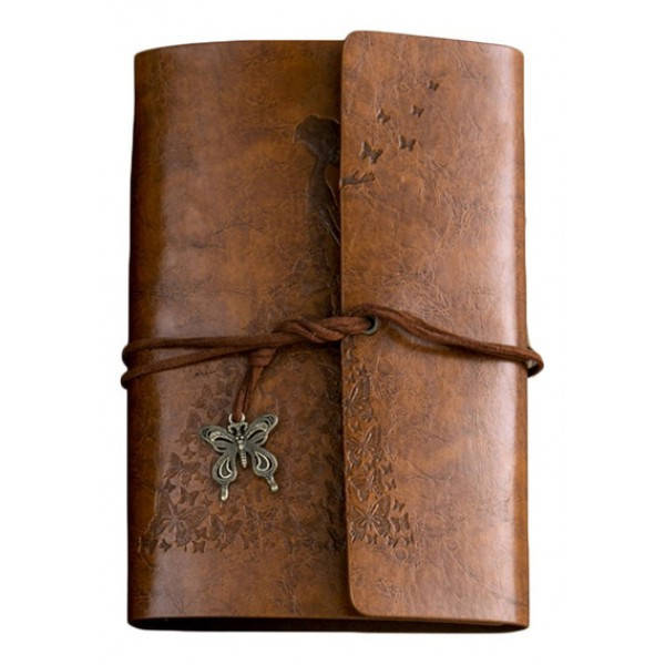 

Винтажный блокнот Butterflies. Коричневый