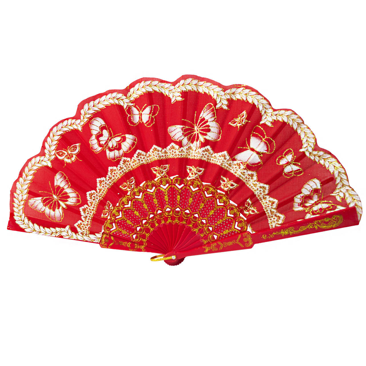 

Веер пластиковый Цветочный орнамент 23 см