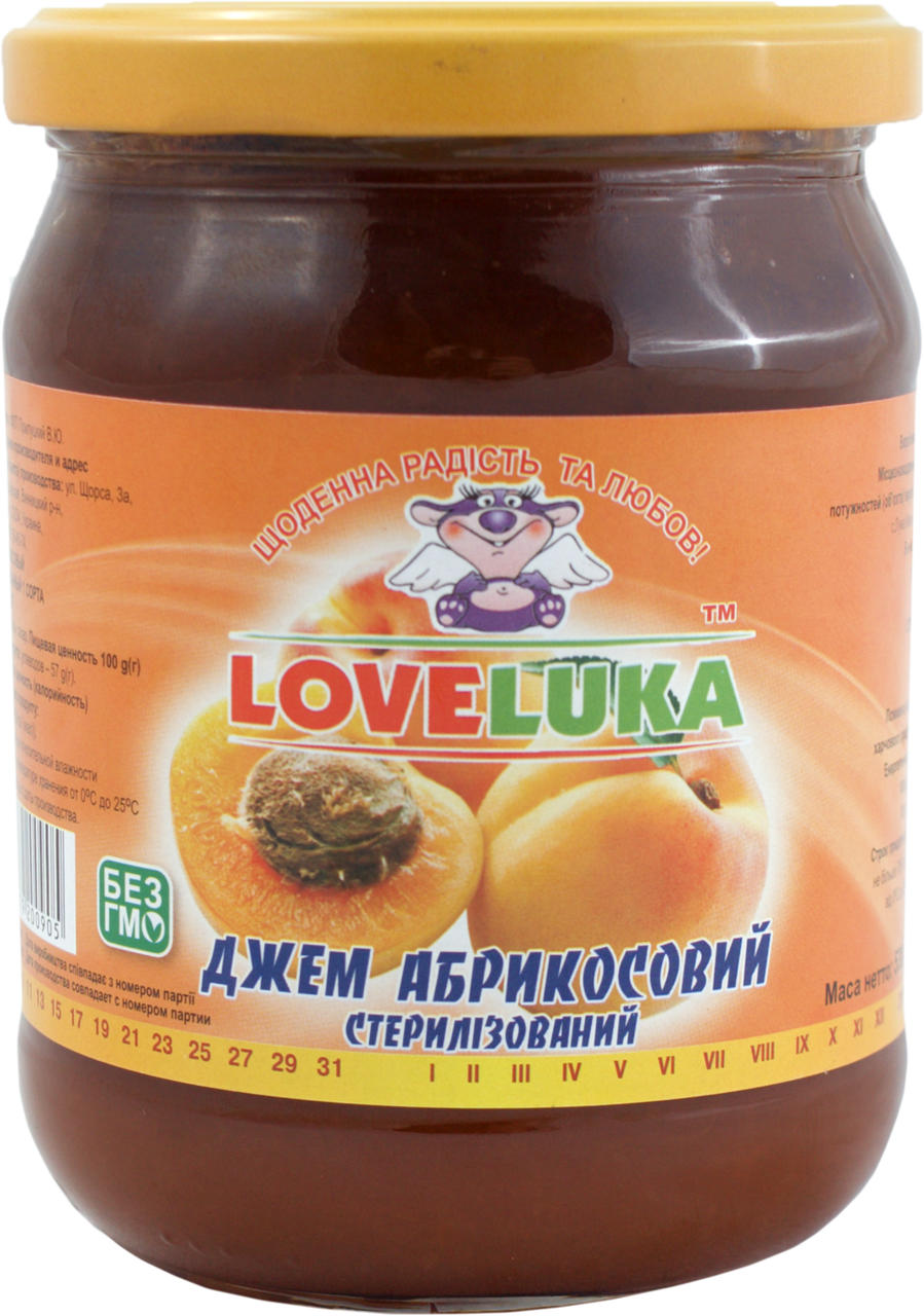 

Джем абрикосовый стерилизованный, с/б 0,530 кг LOVELUKA
