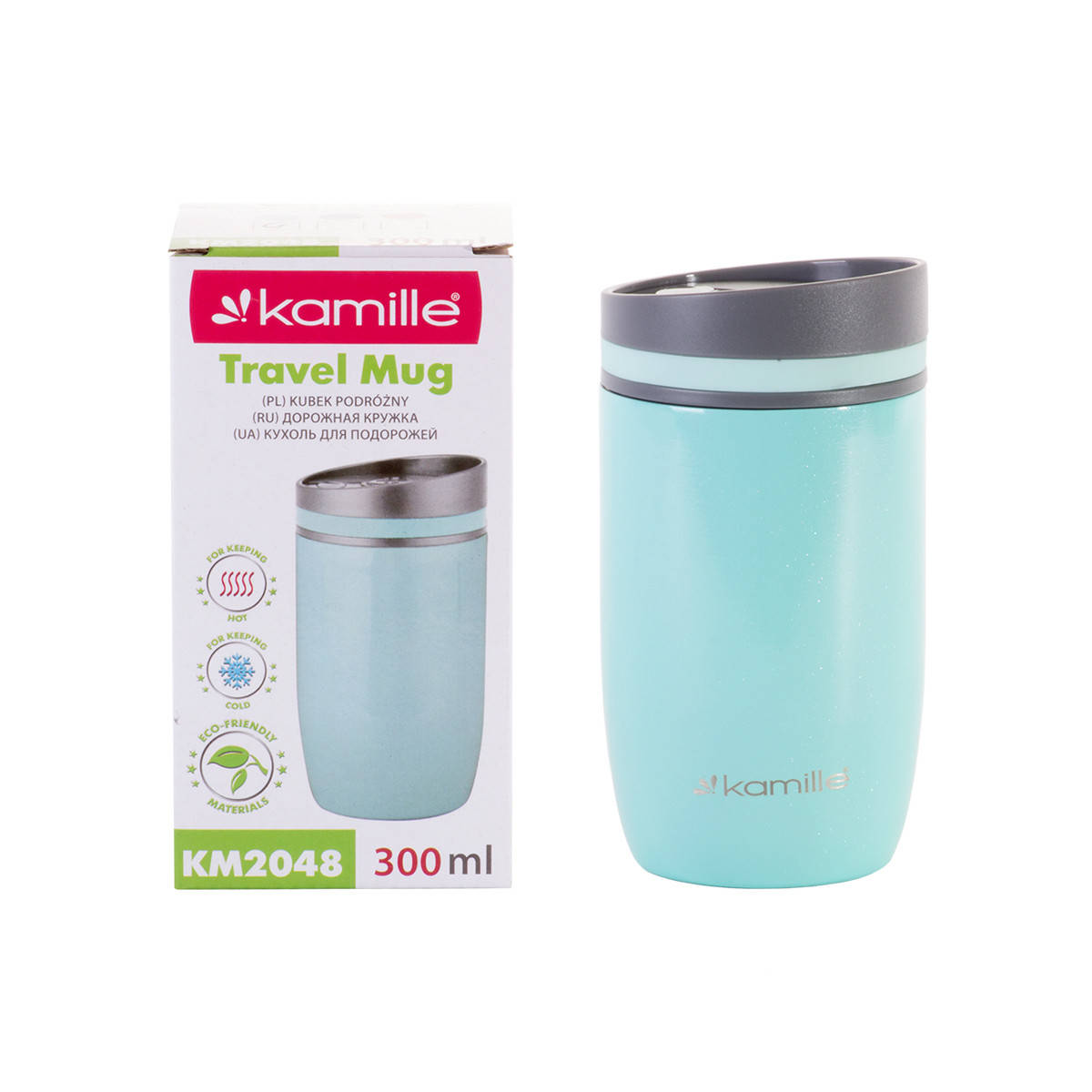 

Термокружка Kamille Голубой 300ml из нержавеющей стали KM-2048