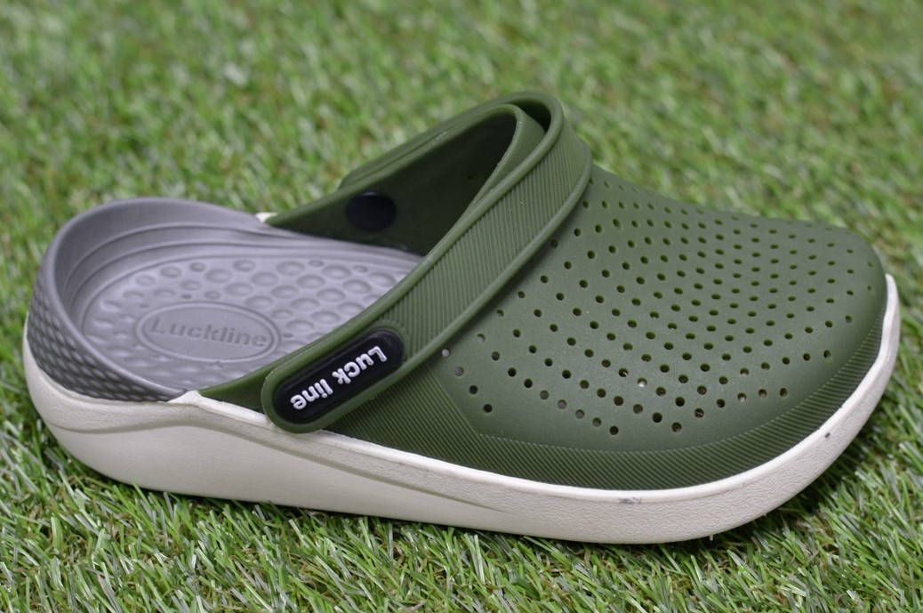 

Детские шлепанцы кроксы сабо crocs haki хаки р30-35